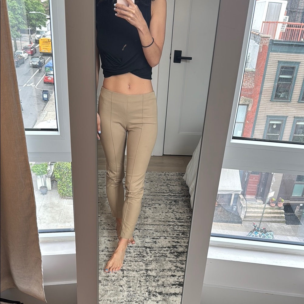 Theory Tan Skinny Pants Jumpsuit